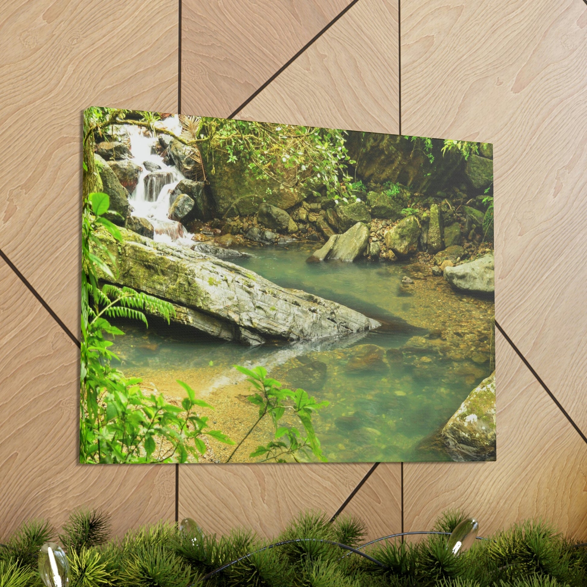 EYNF - Canvas Gallery Wraps - The Magic pond in La Mina river and trail - El Yunque PR - before Hurricane Maria - Green Forest Home