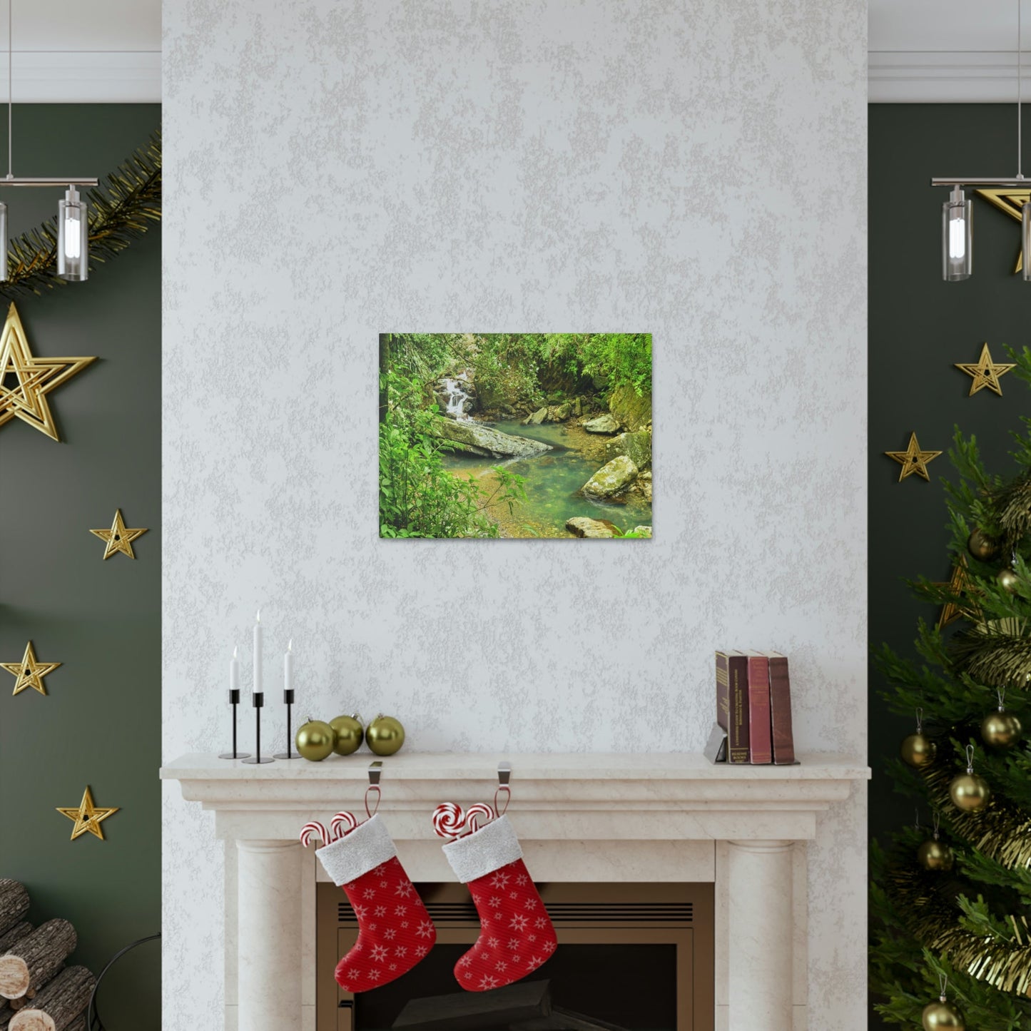 EYNF - Canvas Gallery Wraps - The Magic pond in La Mina river and trail - El Yunque PR - before Hurricane Maria - Green Forest Home