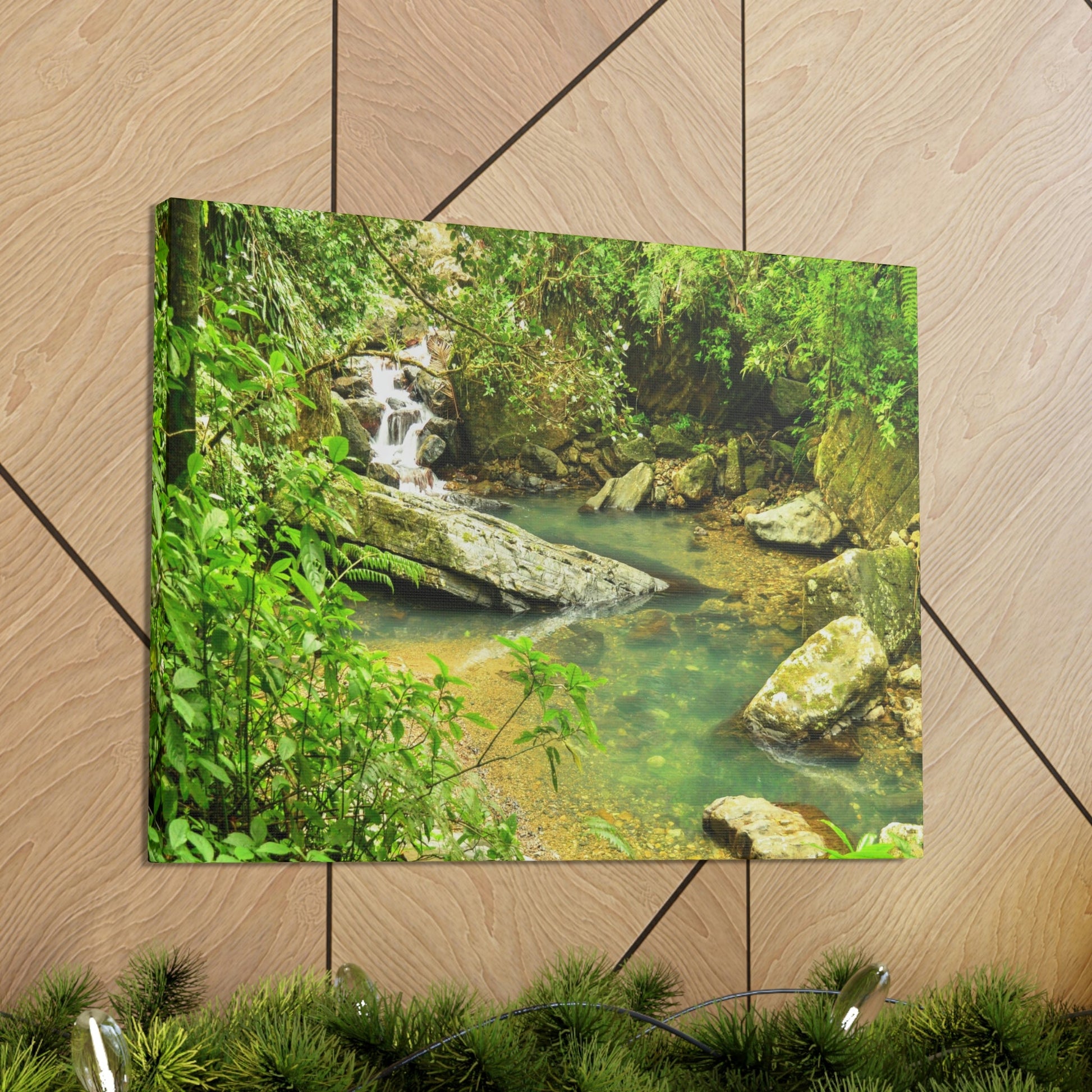 EYNF - Canvas Gallery Wraps - The Magic pond in La Mina river and trail - El Yunque PR - before Hurricane Maria - Green Forest Home