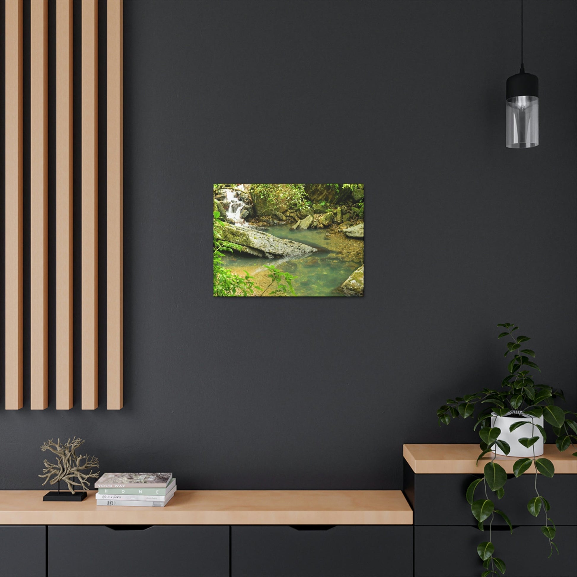 EYNF - Canvas Gallery Wraps - The Magic pond in La Mina river and trail - El Yunque PR - before Hurricane Maria - Green Forest Home
