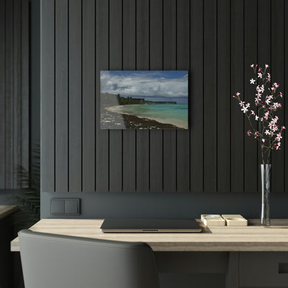 Acrylic Prints - US Made - Ideal for a Stunning Home Decor Ideas - Inspirations -  Remote Mona island Broad View of Pajaros beach & Limestone Plateau
