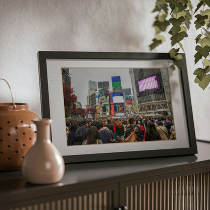 Framed Posters, Black - Tokyo, Japan view of Shibuya Crossing, one of the busiest crosswalks in the world. - Made in Australia by Prima Printing - Green Forest Home