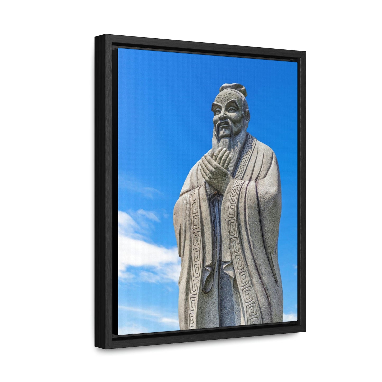 Gallery Canvas Wraps, Vertical Frame - US MADE - Confucius statue in Chinese Gardens Singapore - the first great teacher - Green Forest Home