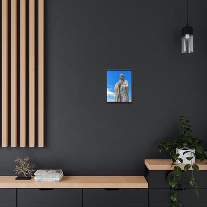 Gallery Canvas Wraps, Vertical Frame - US MADE - Confucius statue in Chinese Gardens Singapore - the first great teacher - Green Forest Home