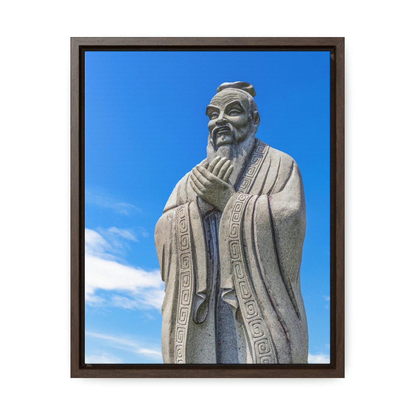 Gallery Canvas Wraps, Vertical Frame - US MADE - Confucius statue in Chinese Gardens Singapore - the first great teacher - Green Forest Home