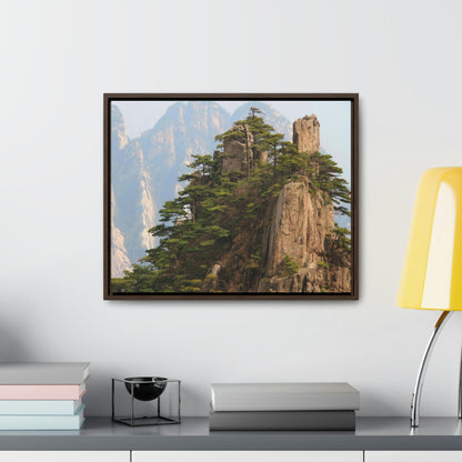 GREAT CHINA COLLECTION: Horizontal Framed Premium Gallery Wrap Canvas - A view of the world famous peaks of Huangshan (Yellow) mountain, Anhui province, South China - Green Forest Home