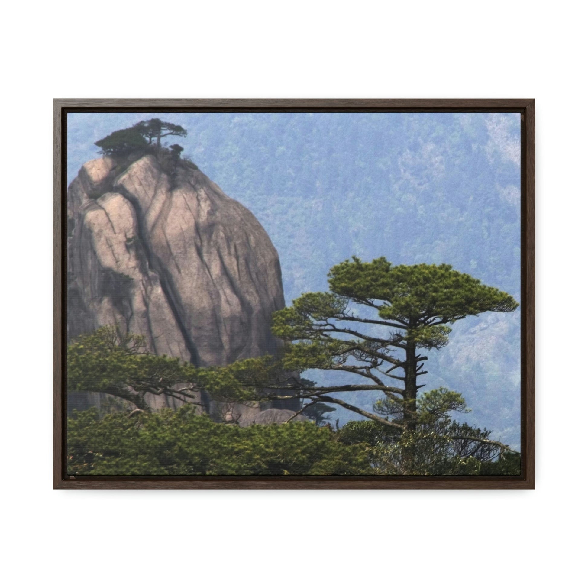 GREAT CHINA COLLECTION: Horizontal Framed Premium Gallery Wrap Canvas - A view of the world famous peaks of Huangshan (Yellow) mountain, Anhui province, South China - Green Forest Home