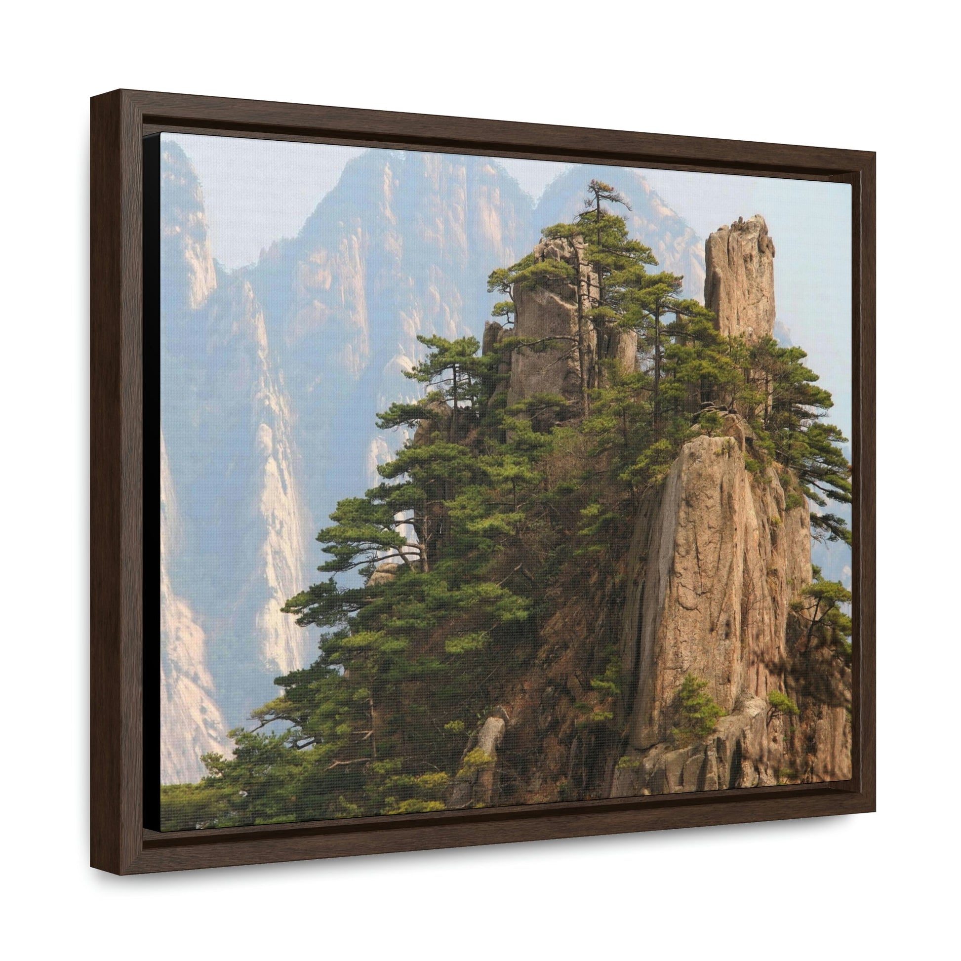 GREAT CHINA COLLECTION: Horizontal Framed Premium Gallery Wrap Canvas - A view of the world famous peaks of Huangshan (Yellow) mountain, Anhui province, South China - Green Forest Home
