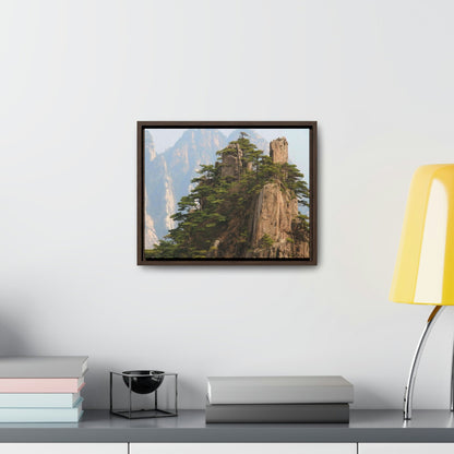 GREAT CHINA COLLECTION: Horizontal Framed Premium Gallery Wrap Canvas - A view of the world famous peaks of Huangshan (Yellow) mountain, Anhui province, South China - Green Forest Home