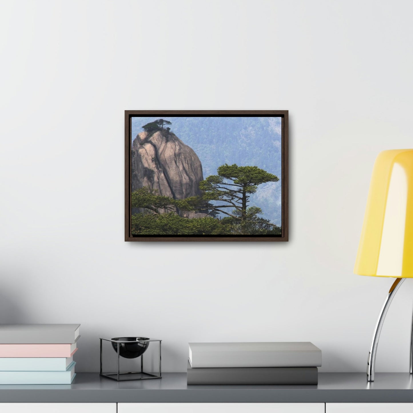 GREAT CHINA COLLECTION: Horizontal Framed Premium Gallery Wrap Canvas - A view of the world famous peaks of Huangshan (Yellow) mountain, Anhui province, South China - Green Forest Home