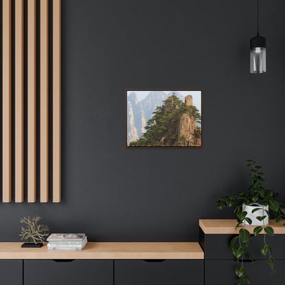 GREAT CHINA COLLECTION: Horizontal Framed Premium Gallery Wrap Canvas - A view of the world famous peaks of Huangshan (Yellow) mountain, Anhui province, South China - Green Forest Home