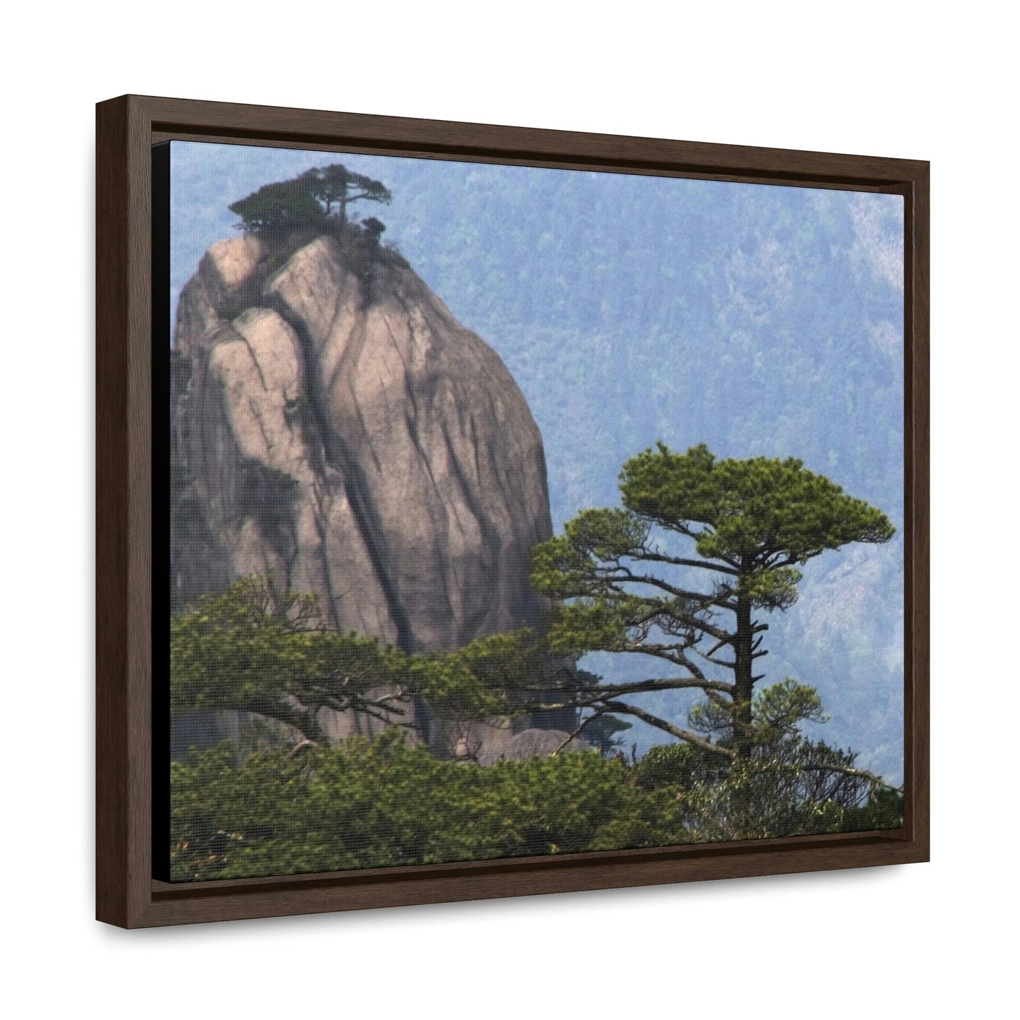 GREAT CHINA COLLECTION: Horizontal Framed Premium Gallery Wrap Canvas - A view of the world famous peaks of Huangshan (Yellow) mountain, Anhui province, South China - Green Forest Home