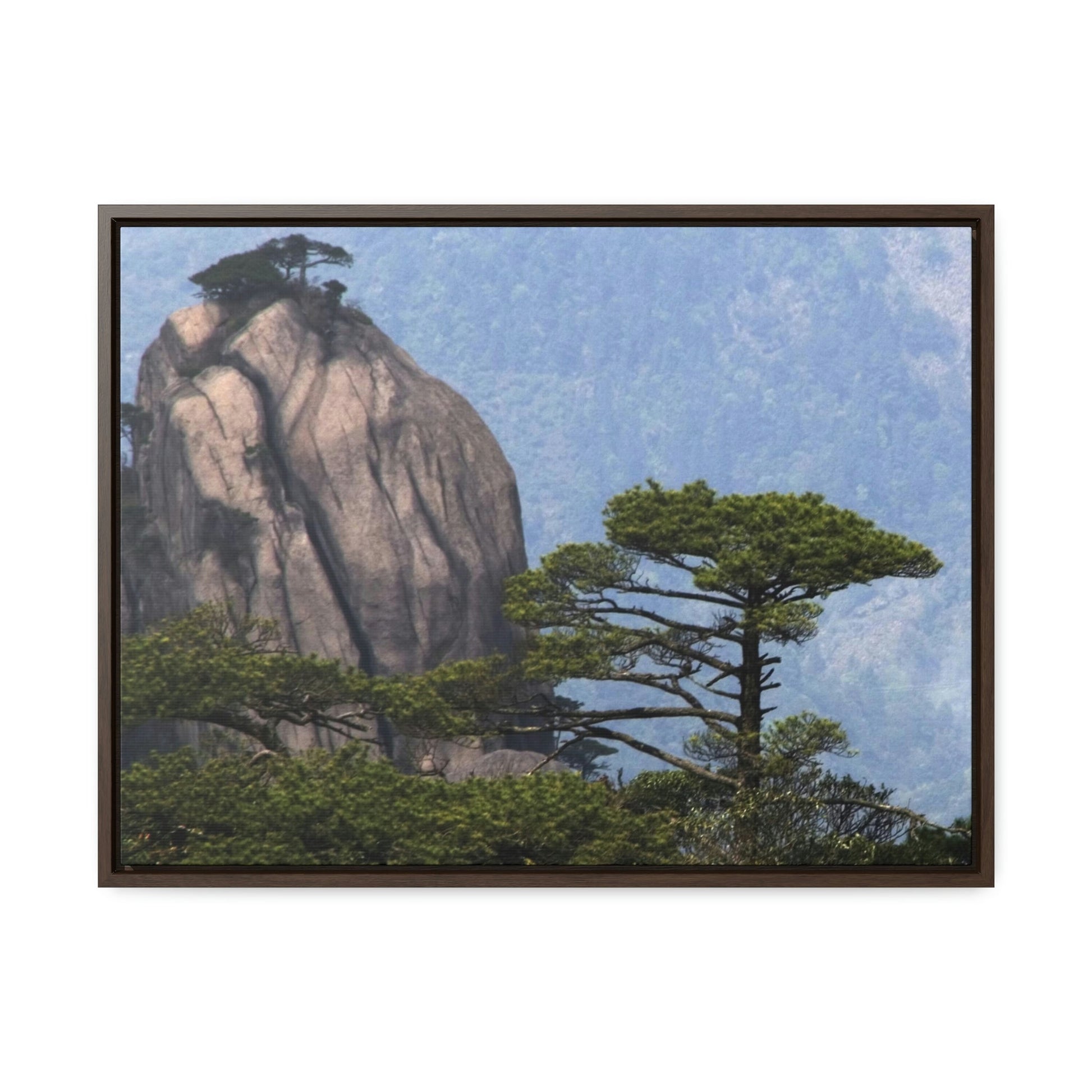 GREAT CHINA COLLECTION: Horizontal Framed Premium Gallery Wrap Canvas - A view of the world famous peaks of Huangshan (Yellow) mountain, Anhui province, South China - Green Forest Home