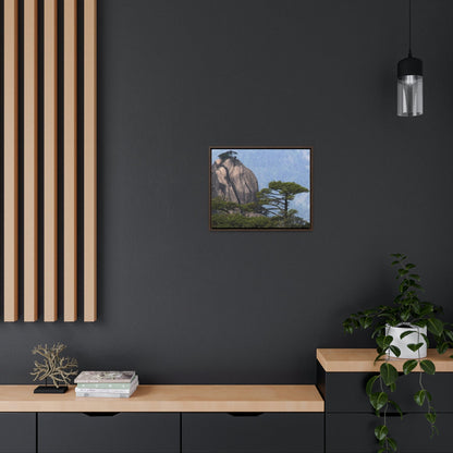 GREAT CHINA COLLECTION: Horizontal Framed Premium Gallery Wrap Canvas - A view of the world famous peaks of Huangshan (Yellow) mountain, Anhui province, South China - Green Forest Home