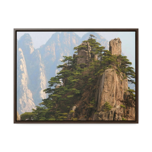 GREAT CHINA COLLECTION: Horizontal Framed Premium Gallery Wrap Canvas - A view of the world famous peaks of Huangshan (Yellow) mountain, Anhui province, South China - Green Forest Home
