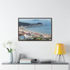 GREAT CHINA COLLECTION: Horizontal Framed Premium Gallery Wrap Canvas - A village at the base on Mount Lao or Laoshan in Gingdao Shandong province on the east China sea - CHINA - Green Forest Home