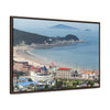 GREAT CHINA COLLECTION: Horizontal Framed Premium Gallery Wrap Canvas - A village at the base on Mount Lao or Laoshan in Gingdao Shandong province on the east China sea - CHINA - Green Forest Home