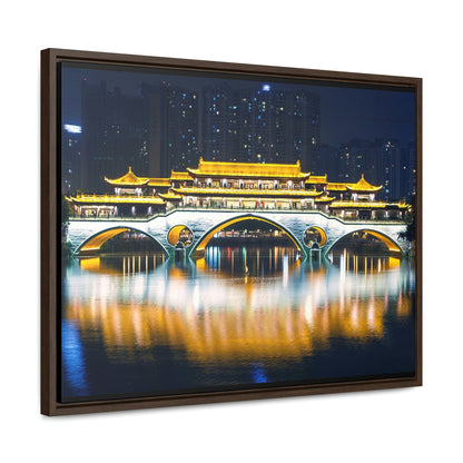 GREAT CHINA COLLECTION: Horizontal Framed Premium Gallery Wrap Canvas - China Chengdu city building - China - Green Forest Home