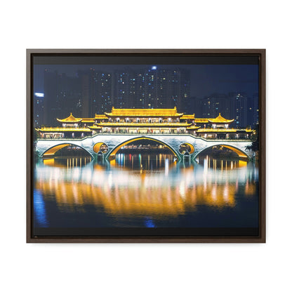 GREAT CHINA COLLECTION: Horizontal Framed Premium Gallery Wrap Canvas - China Chengdu city building - China - Green Forest Home