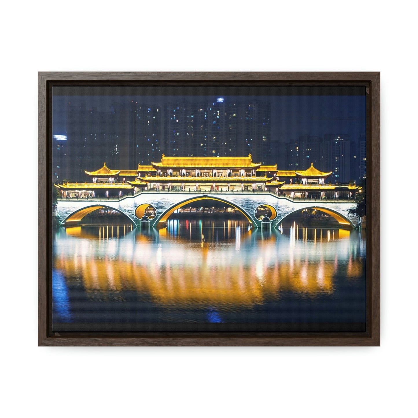 GREAT CHINA COLLECTION: Horizontal Framed Premium Gallery Wrap Canvas - China Chengdu city building - China - Green Forest Home