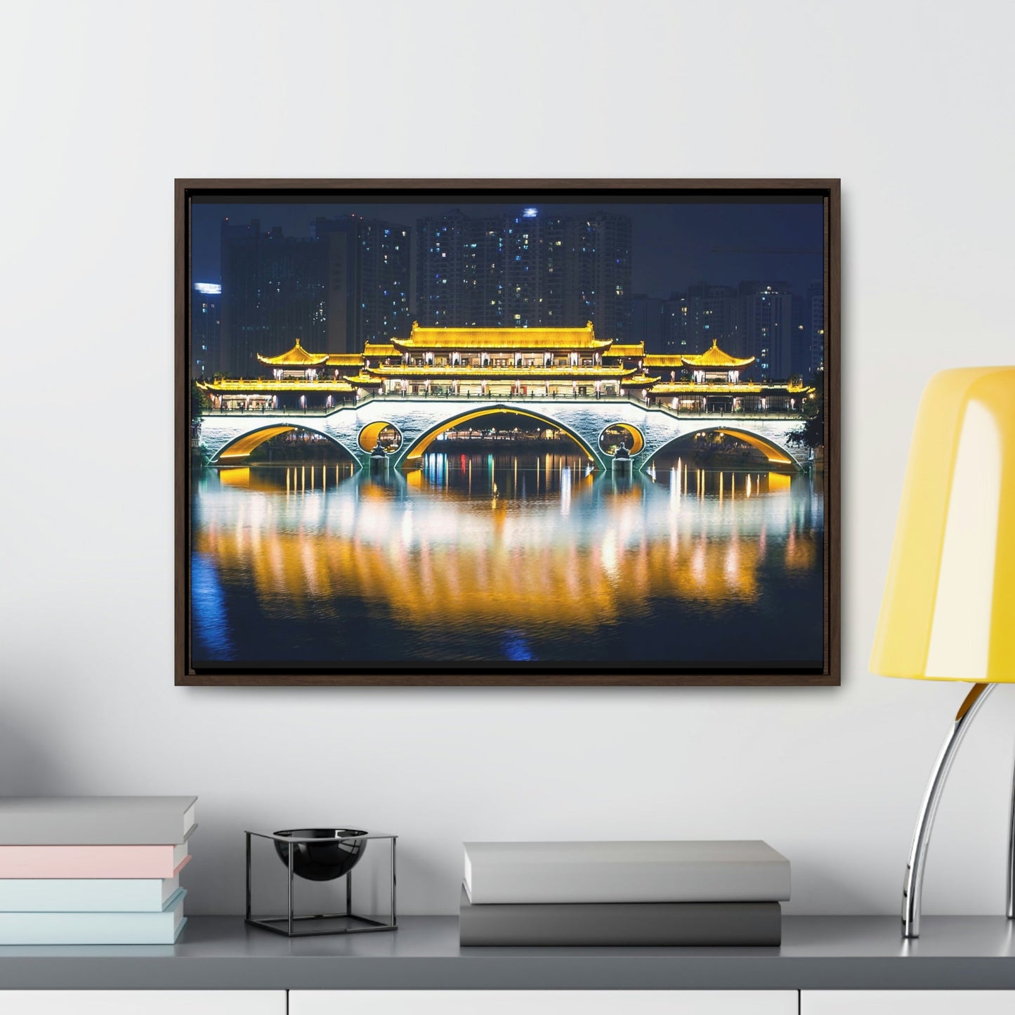 GREAT CHINA COLLECTION: Horizontal Framed Premium Gallery Wrap Canvas - China Chengdu city building - China - Green Forest Home