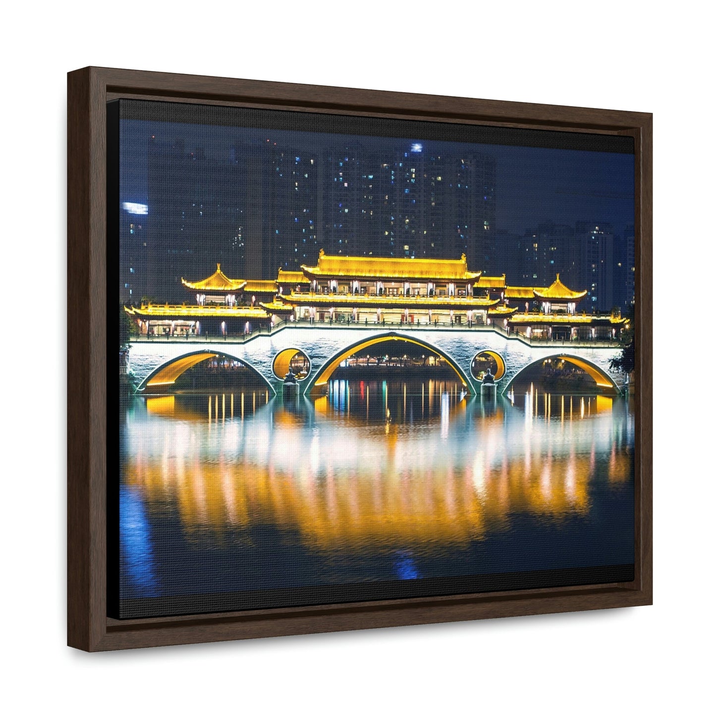 GREAT CHINA COLLECTION: Horizontal Framed Premium Gallery Wrap Canvas - China Chengdu city building - China - Green Forest Home