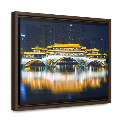 GREAT CHINA COLLECTION: Horizontal Framed Premium Gallery Wrap Canvas - China Chengdu city building - China - Green Forest Home