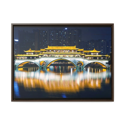 GREAT CHINA COLLECTION: Horizontal Framed Premium Gallery Wrap Canvas - China Chengdu city building - China - Green Forest Home