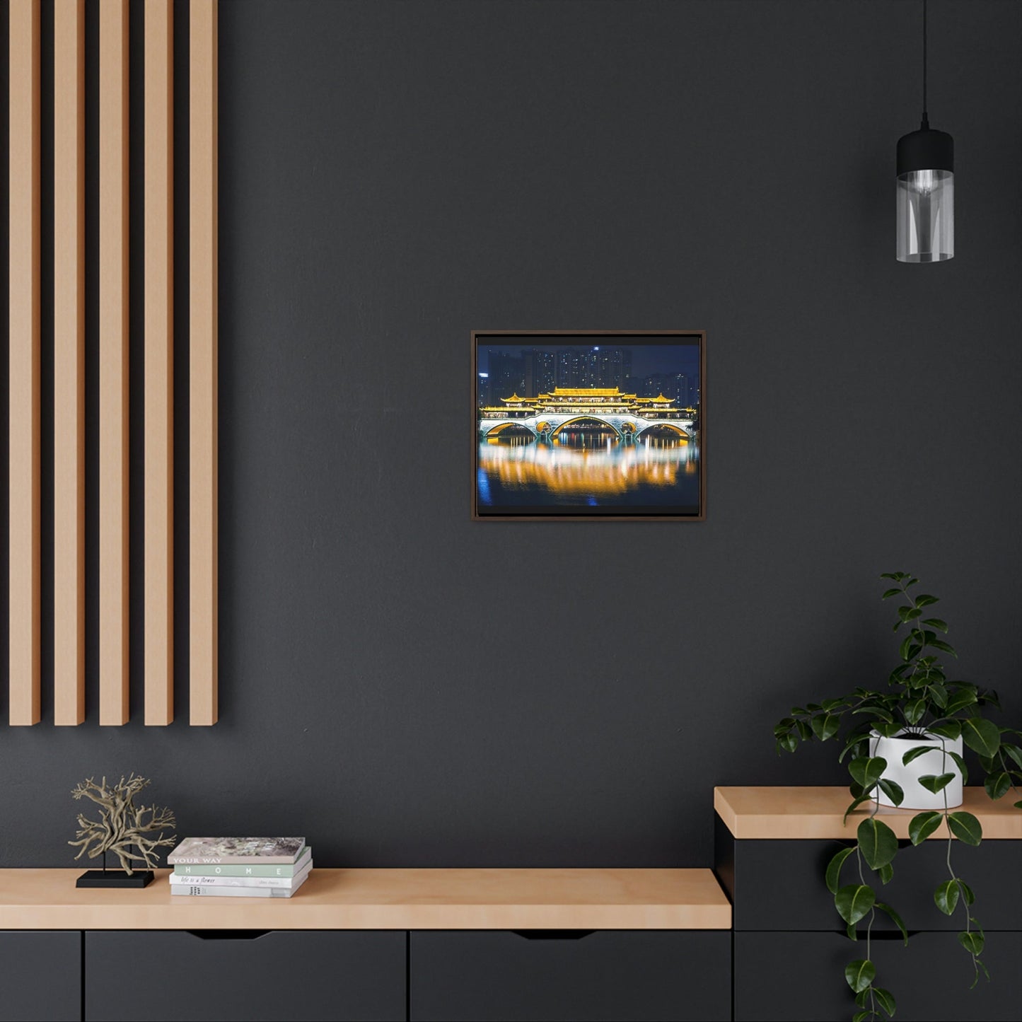 GREAT CHINA COLLECTION: Horizontal Framed Premium Gallery Wrap Canvas - China Chengdu city building - China - Green Forest Home