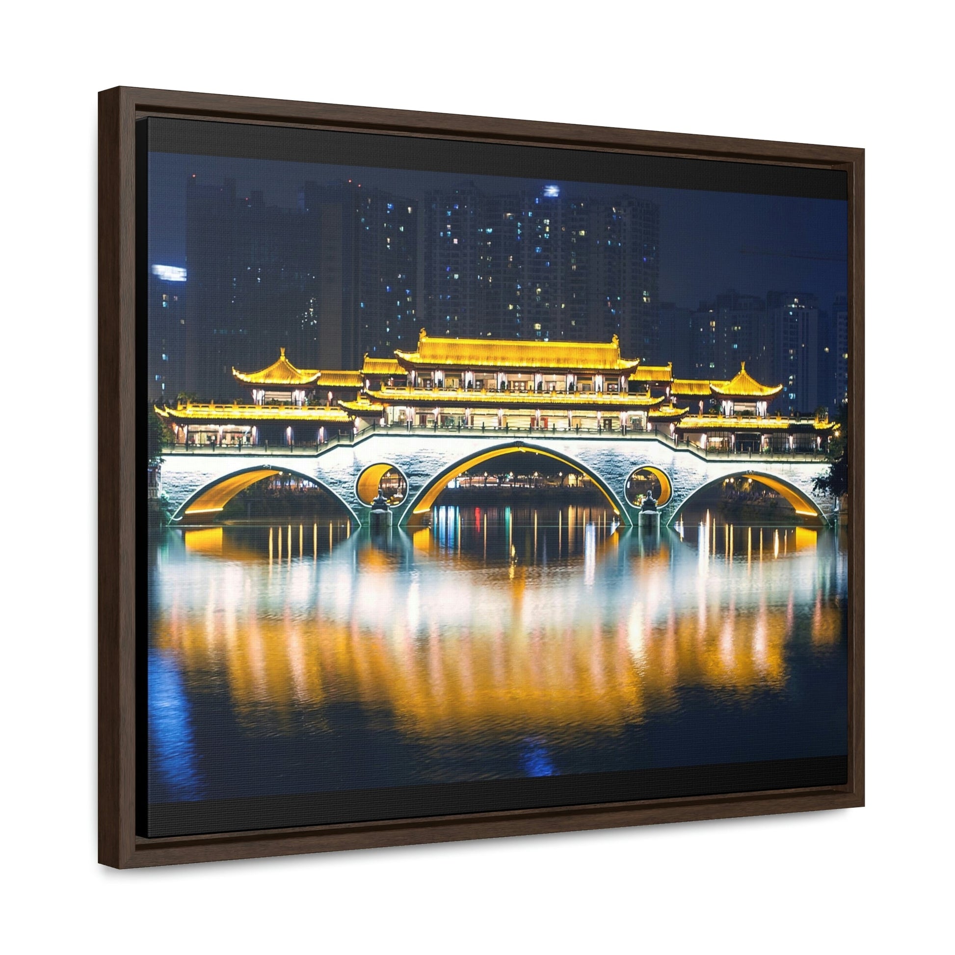 GREAT CHINA COLLECTION: Horizontal Framed Premium Gallery Wrap Canvas - China Chengdu city building - China - Green Forest Home