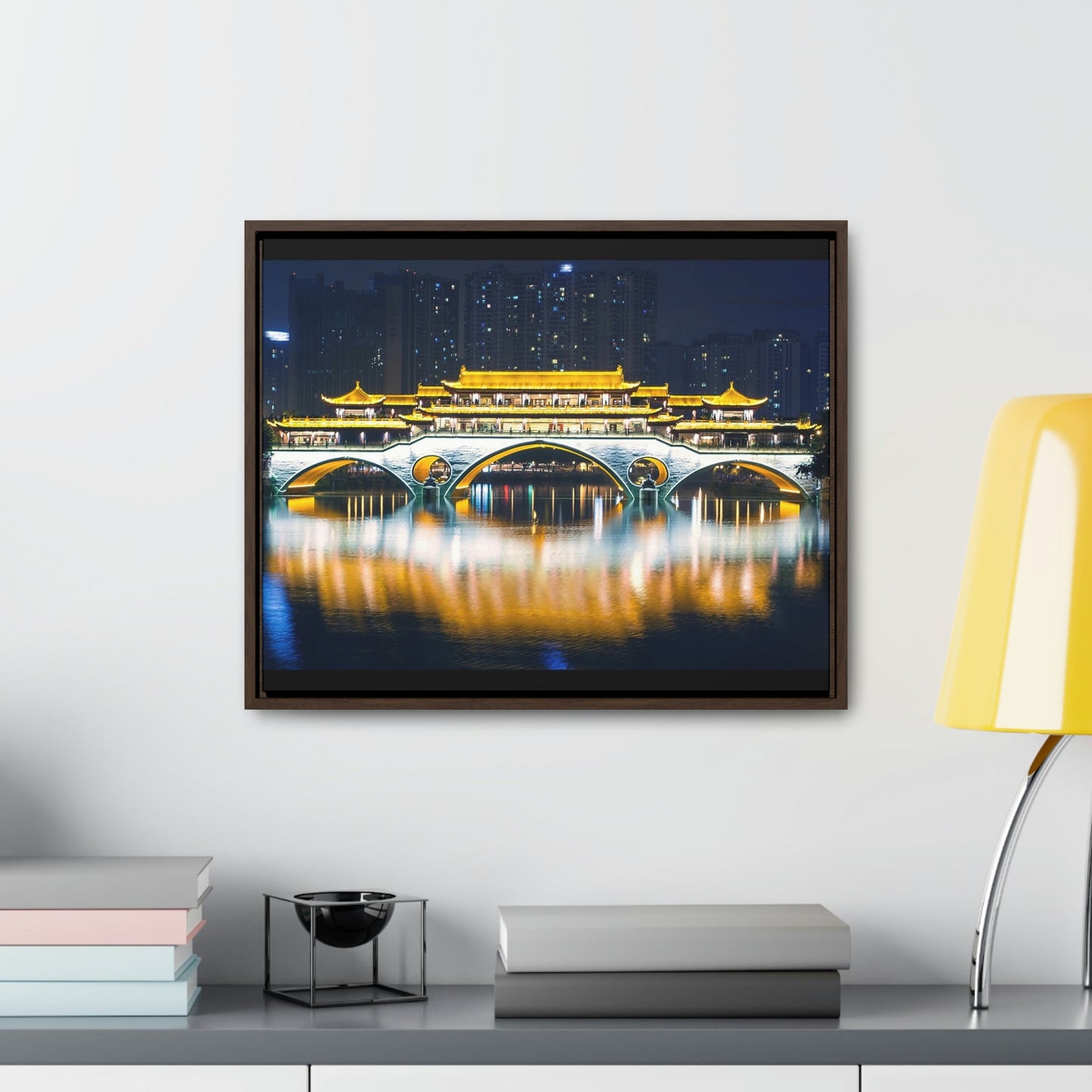 GREAT CHINA COLLECTION: Horizontal Framed Premium Gallery Wrap Canvas - China Chengdu city building - China - Green Forest Home
