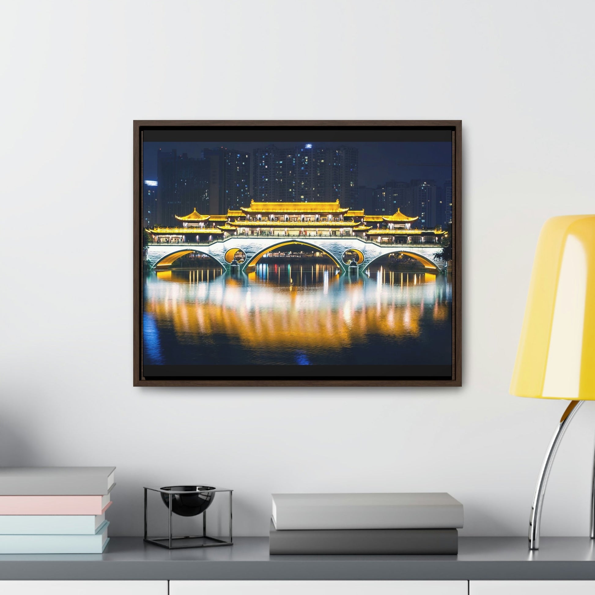 GREAT CHINA COLLECTION: Horizontal Framed Premium Gallery Wrap Canvas - China Chengdu city building - China - Green Forest Home