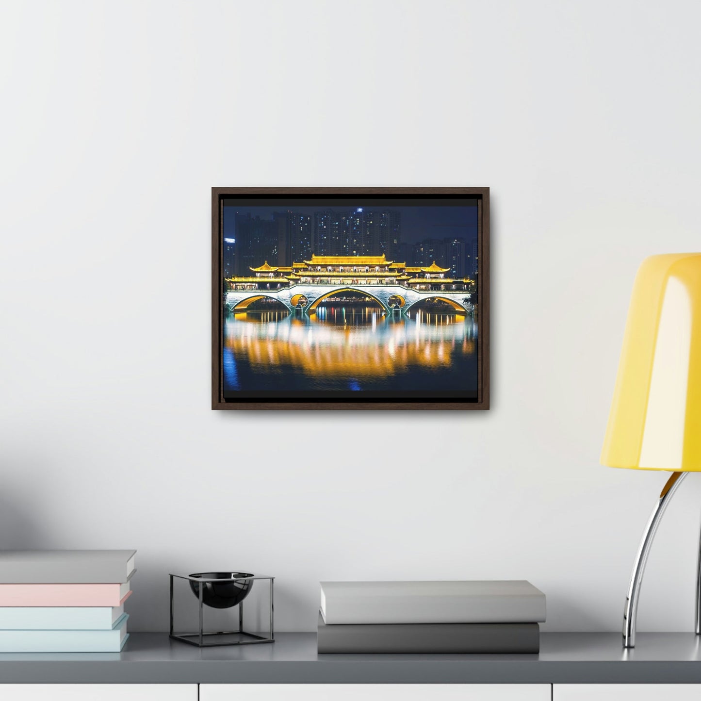 GREAT CHINA COLLECTION: Horizontal Framed Premium Gallery Wrap Canvas - China Chengdu city building - China - Green Forest Home