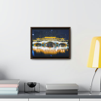 GREAT CHINA COLLECTION: Horizontal Framed Premium Gallery Wrap Canvas - China Chengdu city building - China - Green Forest Home