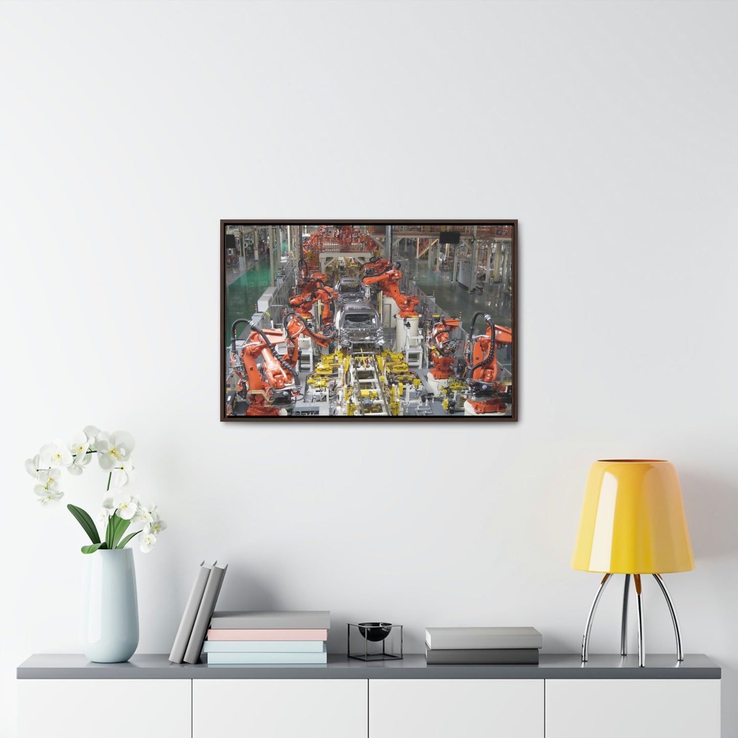 GREAT CHINA COLLECTION: Horizontal Framed Premium Gallery Wrap Canvas - China Factories: The welding line robotics for the auto body, China. - Green Forest Home