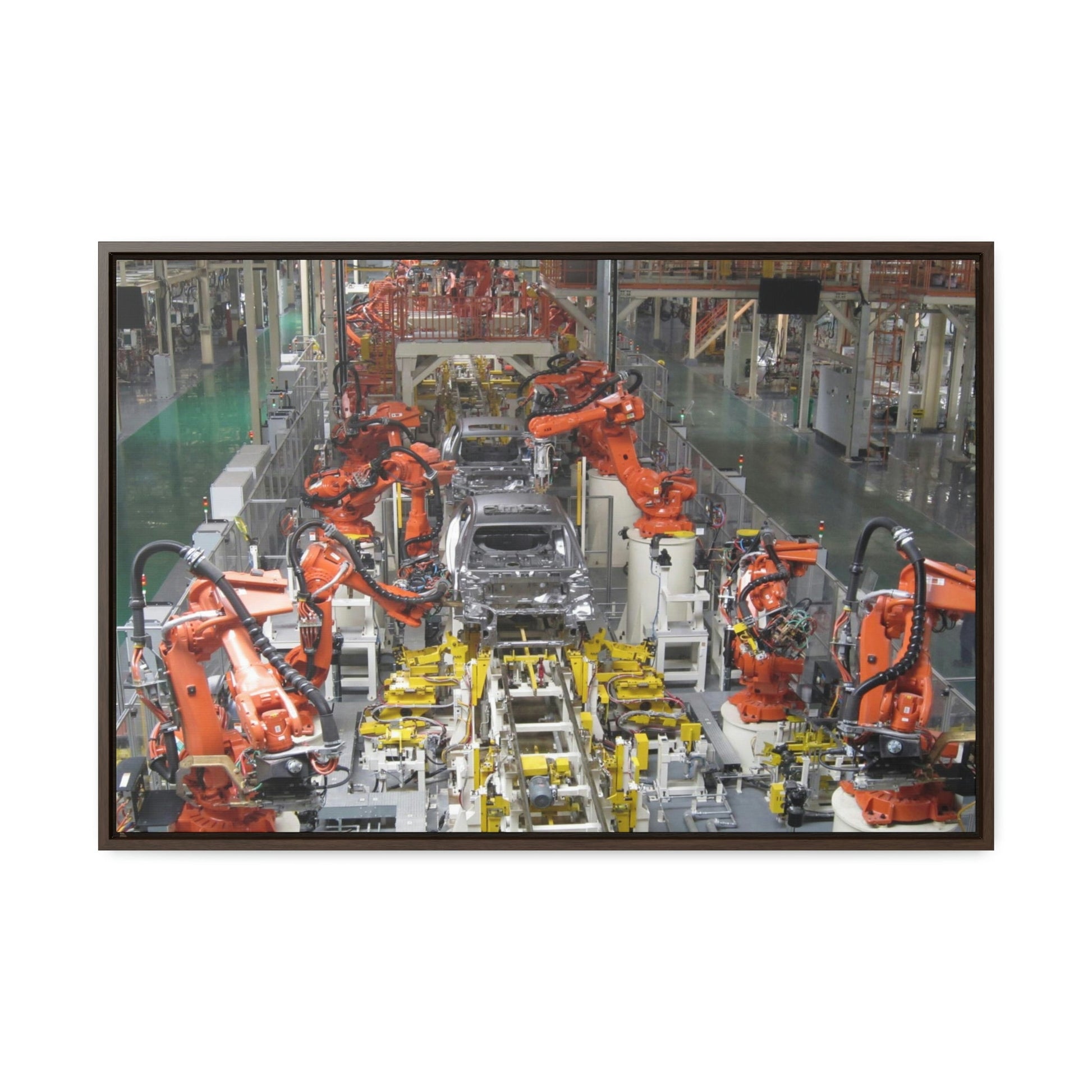 GREAT CHINA COLLECTION: Horizontal Framed Premium Gallery Wrap Canvas - China Factories: The welding line robotics for the auto body, China. - Green Forest Home