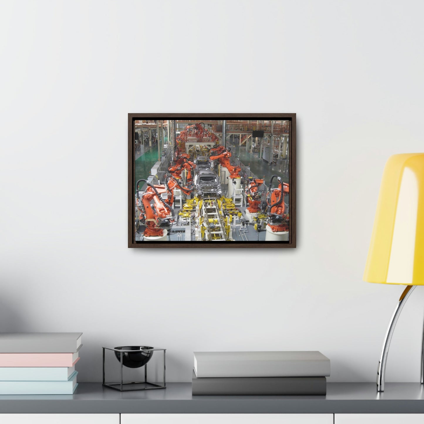 GREAT CHINA COLLECTION: Horizontal Framed Premium Gallery Wrap Canvas - China Factories: The welding line robotics for the auto body, China. - Green Forest Home