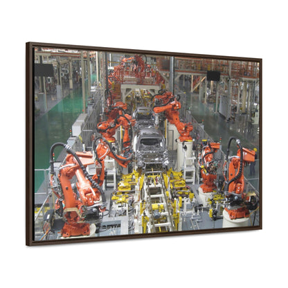 GREAT CHINA COLLECTION: Horizontal Framed Premium Gallery Wrap Canvas - China Factories: The welding line robotics for the auto body, China. - Green Forest Home