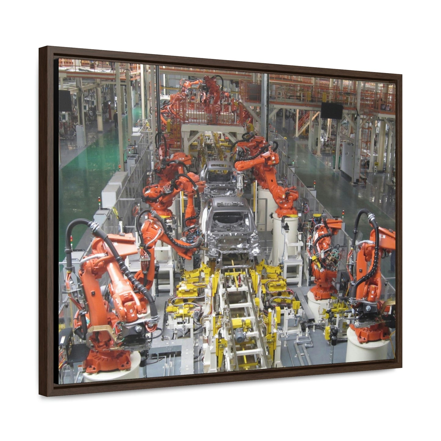 GREAT CHINA COLLECTION: Horizontal Framed Premium Gallery Wrap Canvas - China Factories: The welding line robotics for the auto body, China. - Green Forest Home