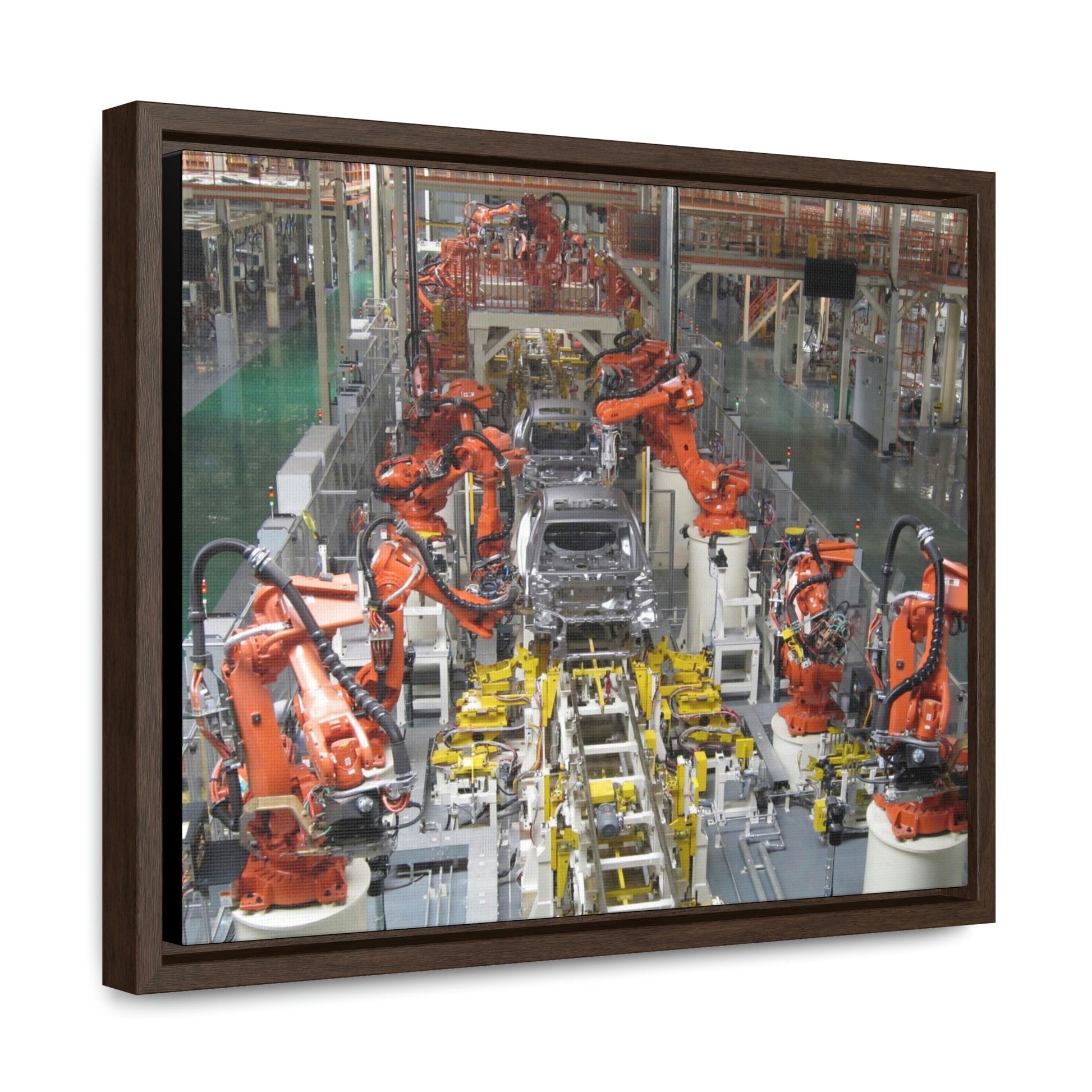 GREAT CHINA COLLECTION: Horizontal Framed Premium Gallery Wrap Canvas - China Factories: The welding line robotics for the auto body, China. - Green Forest Home