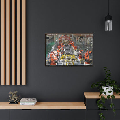 GREAT CHINA COLLECTION: Horizontal Framed Premium Gallery Wrap Canvas - China Factories: The welding line robotics for the auto body, China. - Green Forest Home