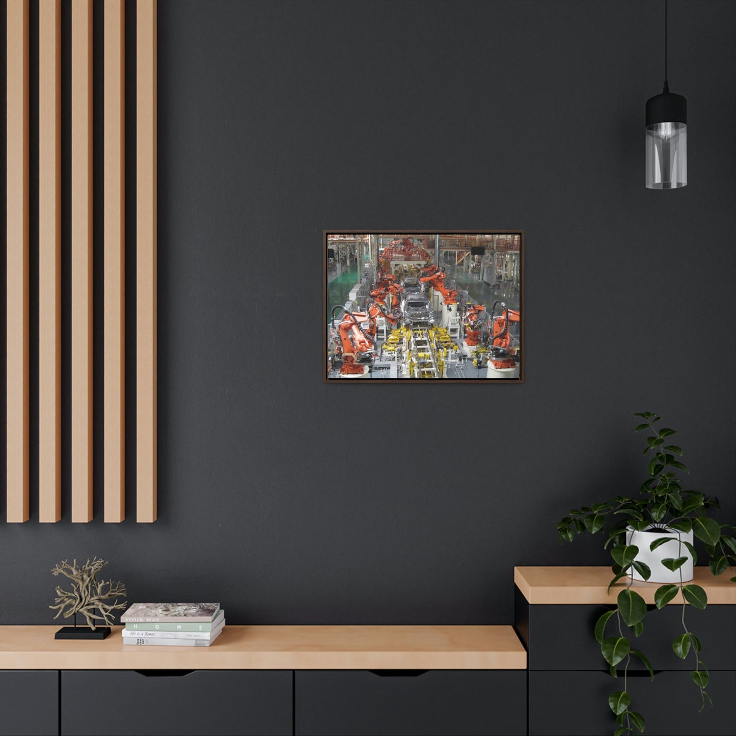 GREAT CHINA COLLECTION: Horizontal Framed Premium Gallery Wrap Canvas - China Factories: The welding line robotics for the auto body, China. - Green Forest Home
