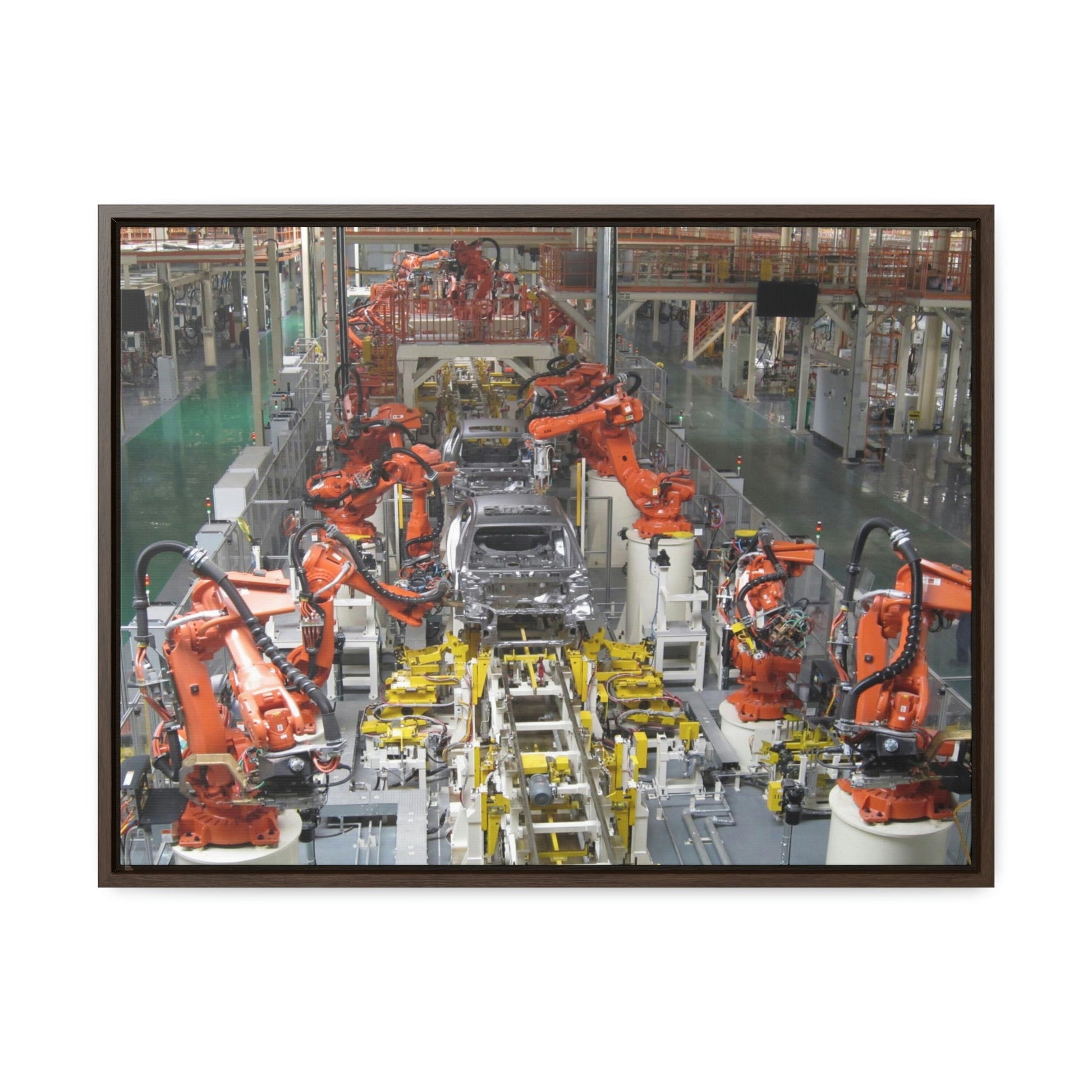 GREAT CHINA COLLECTION: Horizontal Framed Premium Gallery Wrap Canvas - China Factories: The welding line robotics for the auto body, China. - Green Forest Home