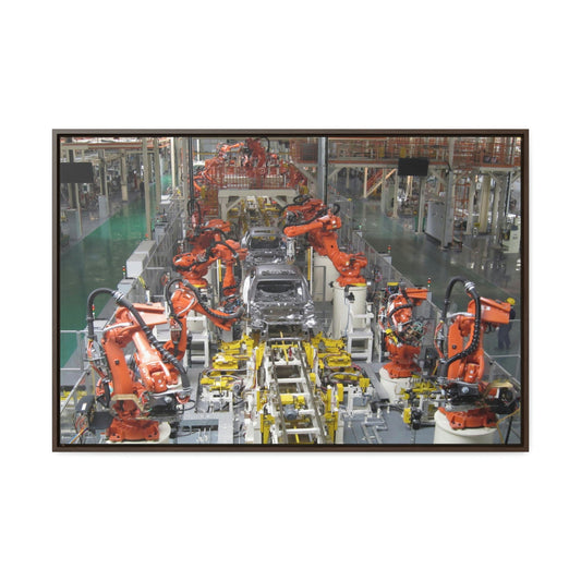 GREAT CHINA COLLECTION: Horizontal Framed Premium Gallery Wrap Canvas - China Factories: The welding line robotics for the auto body, China. - Green Forest Home