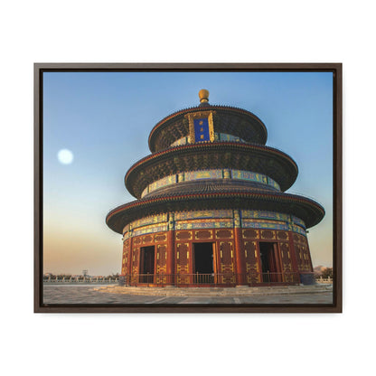 GREAT CHINA COLLECTION: Horizontal Framed Premium Gallery Wrap Canvas - Temple of Heaven in Beijing at sunset, China - Green Forest Home