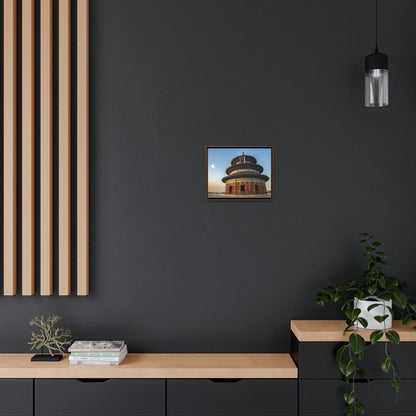 GREAT CHINA COLLECTION: Horizontal Framed Premium Gallery Wrap Canvas - Temple of Heaven in Beijing at sunset, China - Green Forest Home