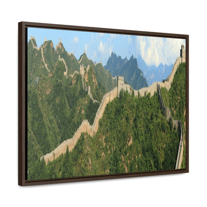 GREAT CHINA COLLECTION: Horizontal Framed Premium Gallery Wrap Canvas - The Great Wall of China close to Jinshanling - Green Forest Home