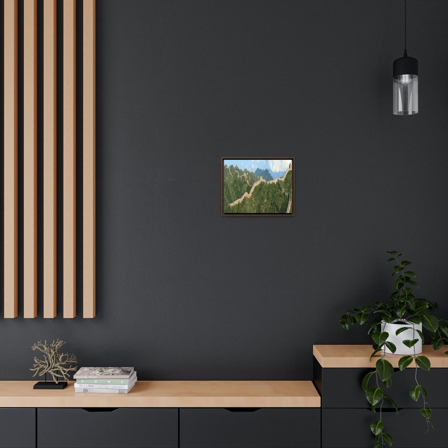 GREAT CHINA COLLECTION: Horizontal Framed Premium Gallery Wrap Canvas - The Great Wall of China close to Jinshanling - Green Forest Home