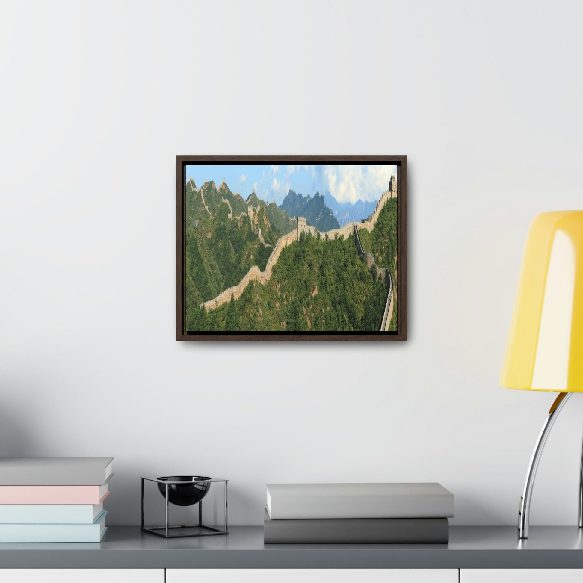 GREAT CHINA COLLECTION: Horizontal Framed Premium Gallery Wrap Canvas - The Great Wall of China close to Jinshanling - Green Forest Home