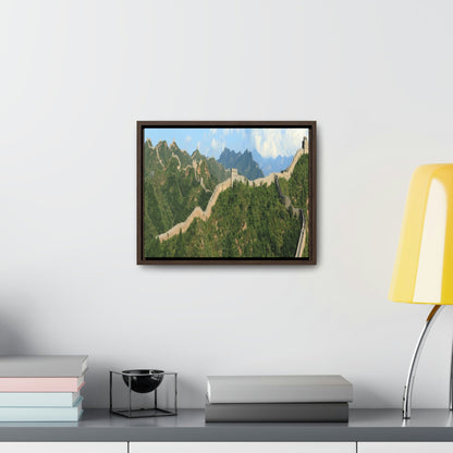 GREAT CHINA COLLECTION: Horizontal Framed Premium Gallery Wrap Canvas - The Great Wall of China close to Jinshanling - Green Forest Home